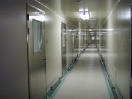 Corridor of a building used for animal breeding