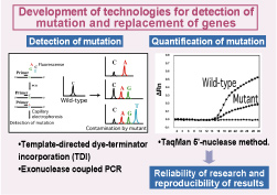 Fig.FDevelopment of technologies for detection of
mutation and replacement of genes 